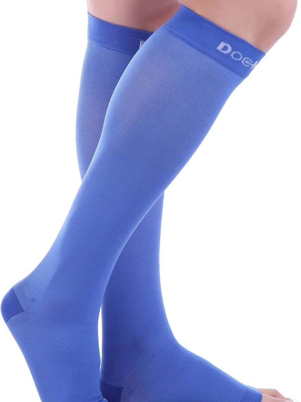 Doc Miller Compression Open Toe Compression Socks, 1 Pair, Blue